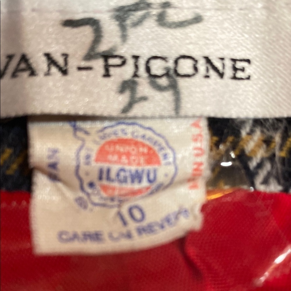 Vintage ILGWU Wool Red and Blue Plaid Women's Skirt Heitage Tweed Fall - Picture 3 of 13